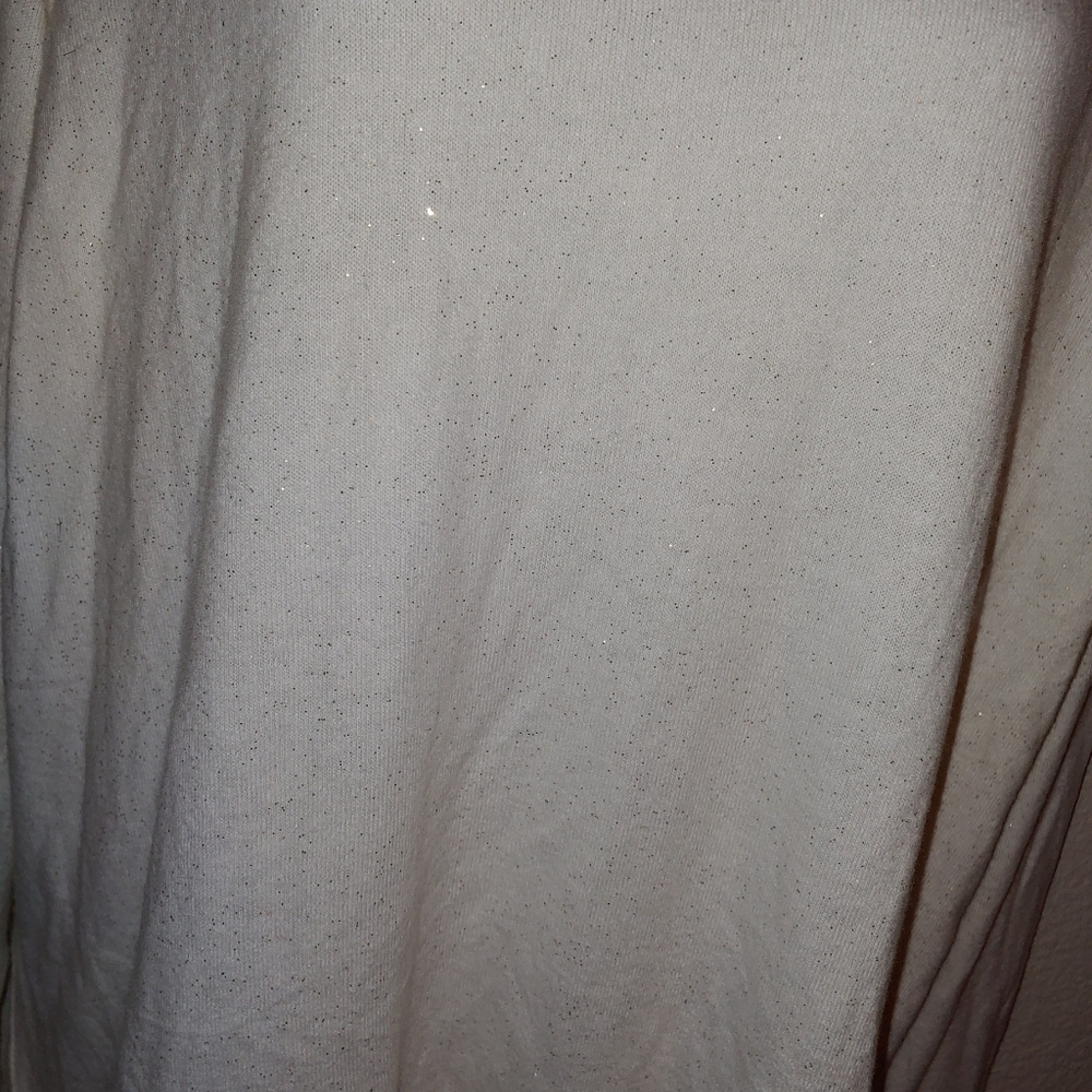 Lauren Conrad glitter blouse lace trim open back - Picture 3 of 11